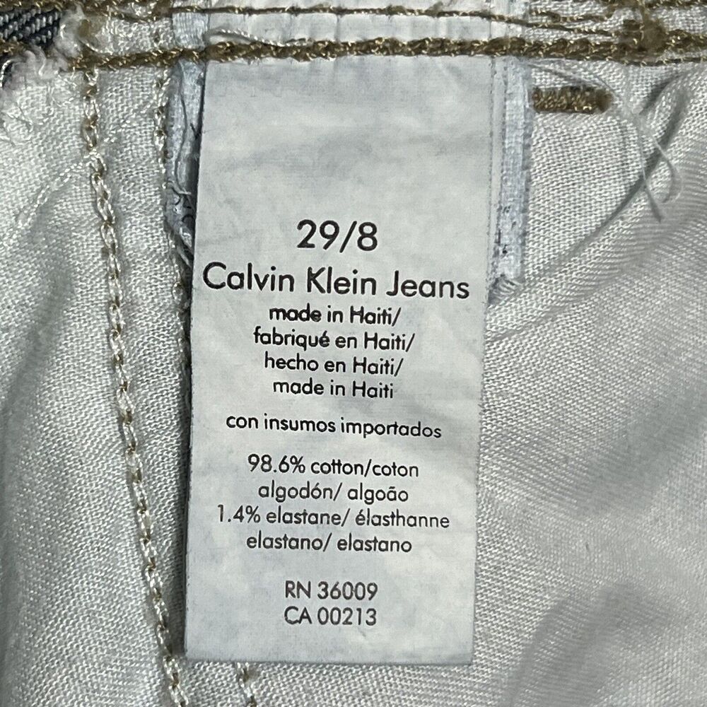 Calvin Klein Lean Boot Jeans Women's 31.5 TAG 29/8 Blue Denim Dark Wash - Picture 12 of 17